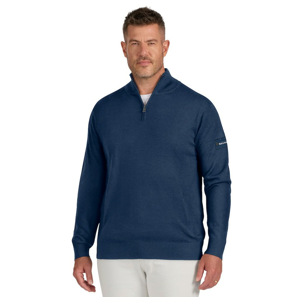 Seattle Seahawks J. Palmer Franchise Quarter-Zip Sweater Navy
