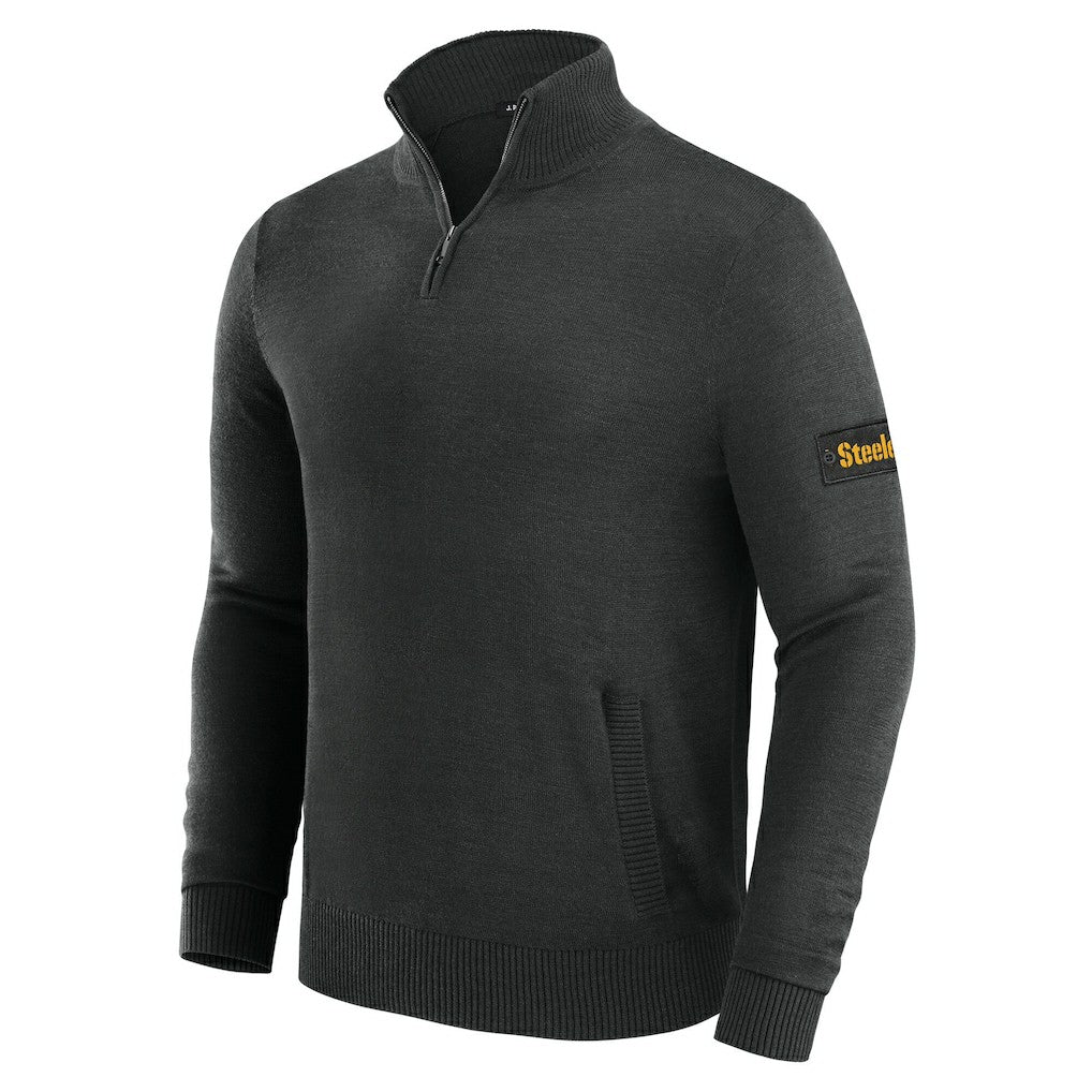 Pittsburgh Steelers J. Palmer Franchise Quarter-Zip Sweater Black