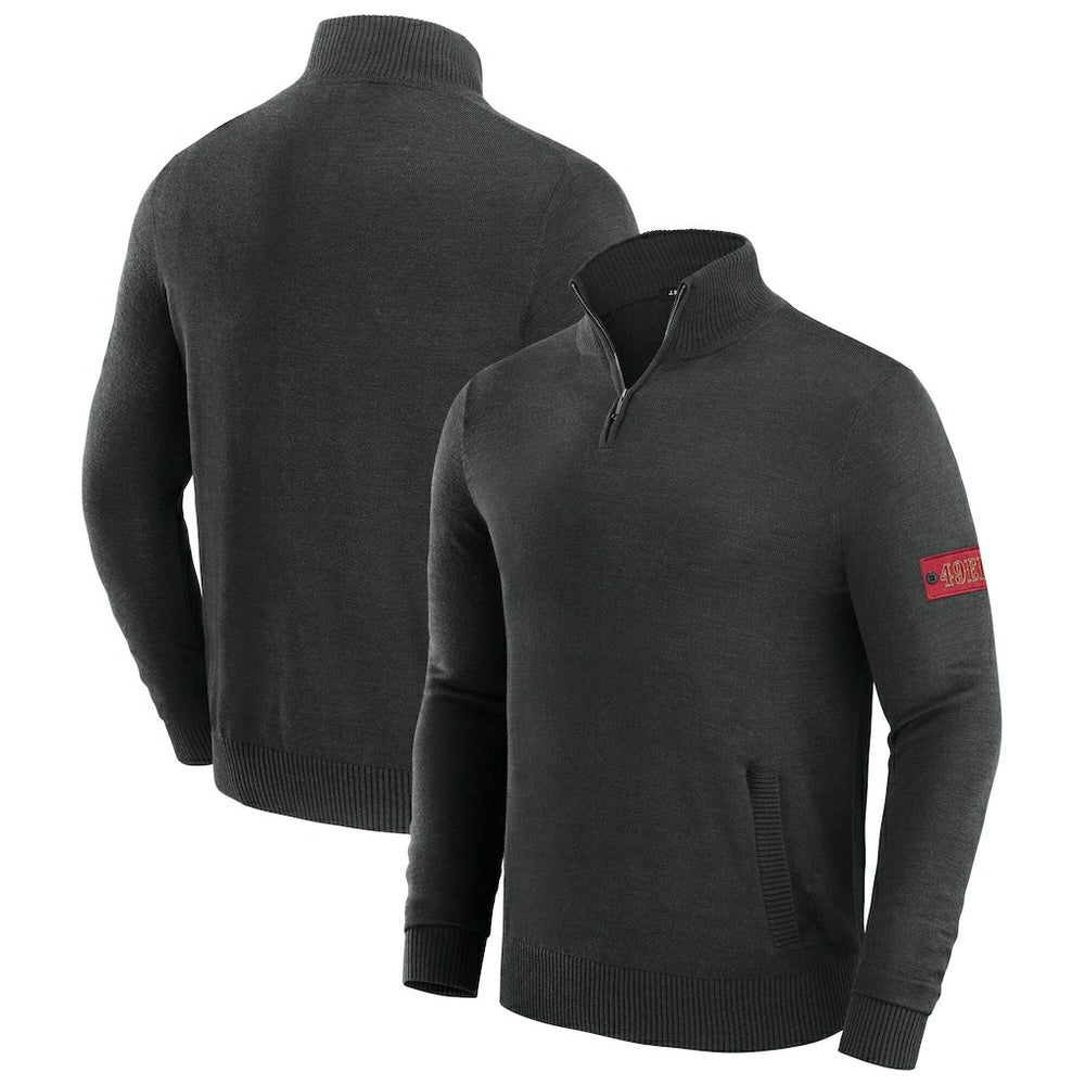 San Francisco 49ers J. Palmer Franchise Quarter-Zip Sweater Black