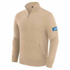 Detroit Lions J. Palmer Franchise Quarter-Zip Sweater Tan