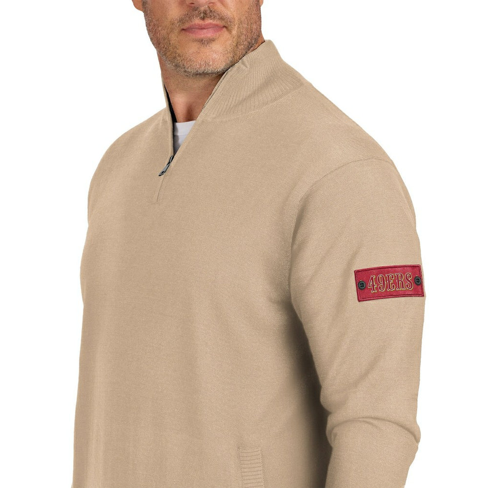 San Francisco 49ers J. Palmer Franchise Quarter-Zip Sweater Tan