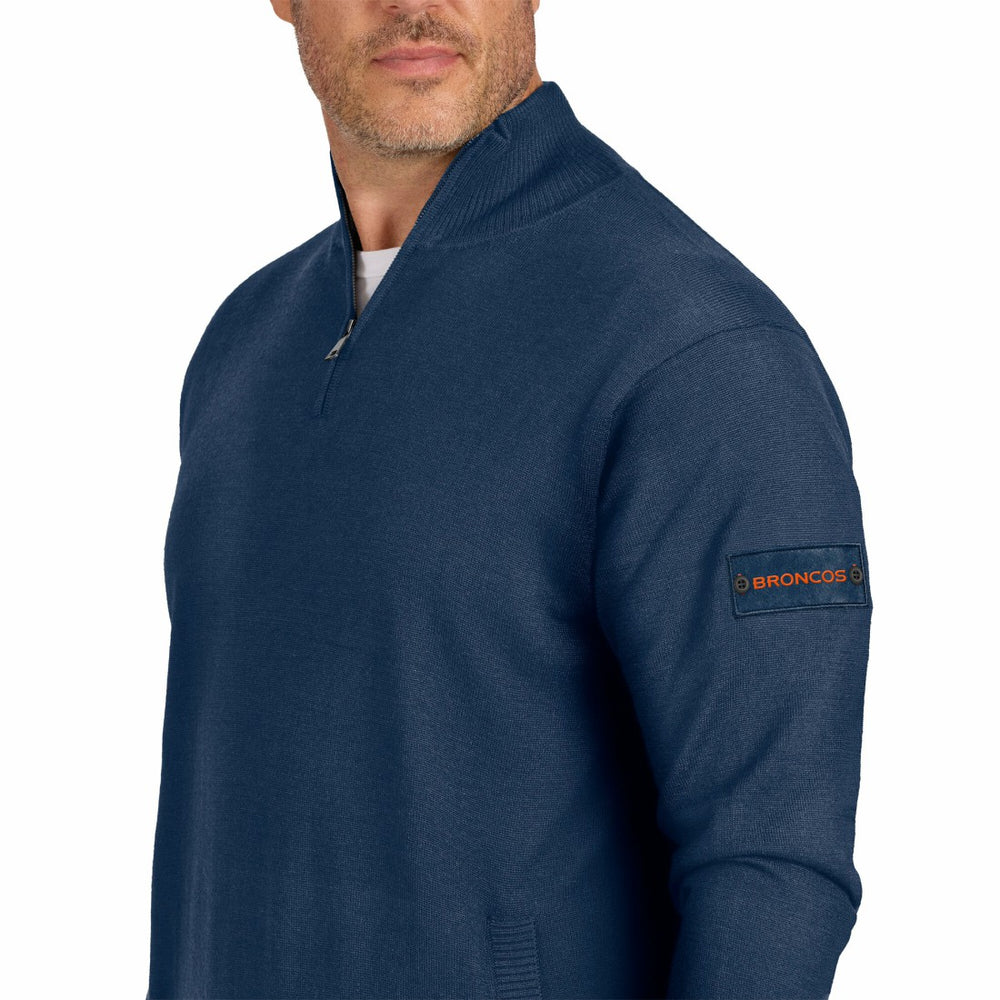 Denver Broncos J. Palmer Franchise Quarter-Zip Sweater Navy