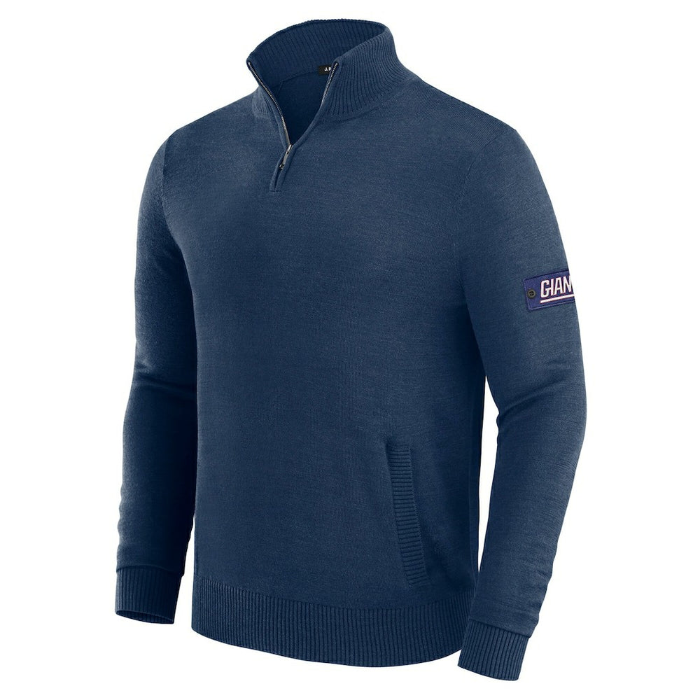 New York Giants J. Palmer Franchise Quarter-Zip Sweater Navy