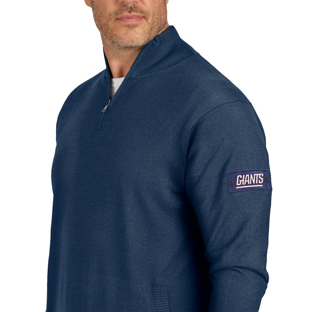 New York Giants J. Palmer Franchise Quarter-Zip Sweater Navy
