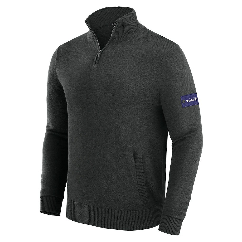 Baltimore Ravens J. Palmer Franchise Quarter-Zip Sweater Black