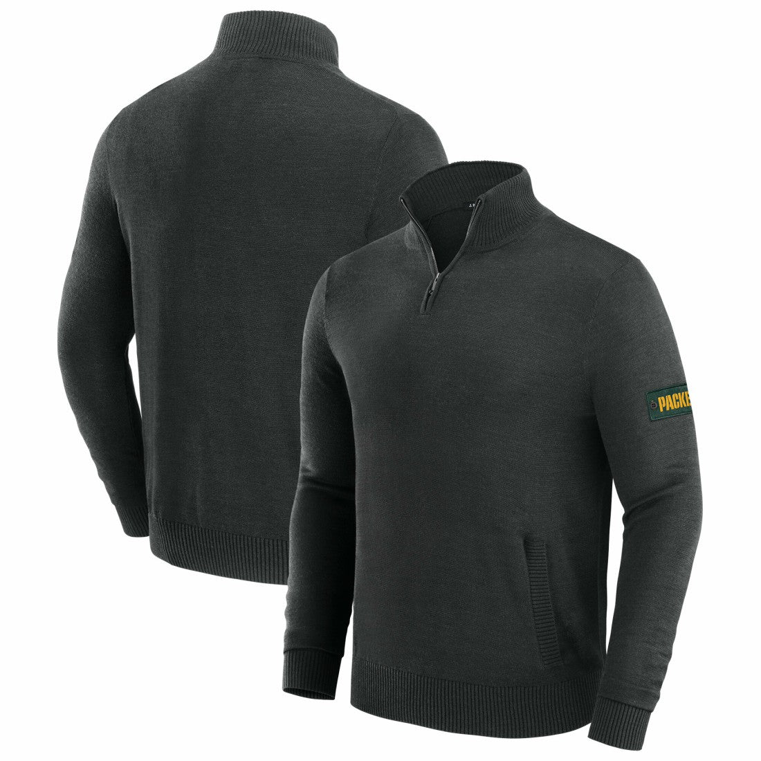 Green Bay Packers J. Palmer Franchise Quarter-Zip Sweater Black