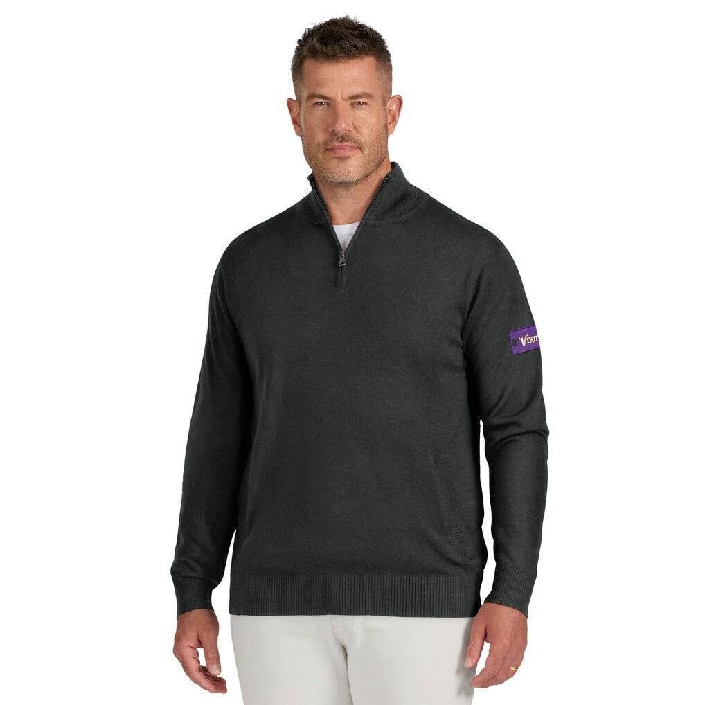 Minnesota Vikings J. Palmer Franchise Quarter-Zip Sweater Black