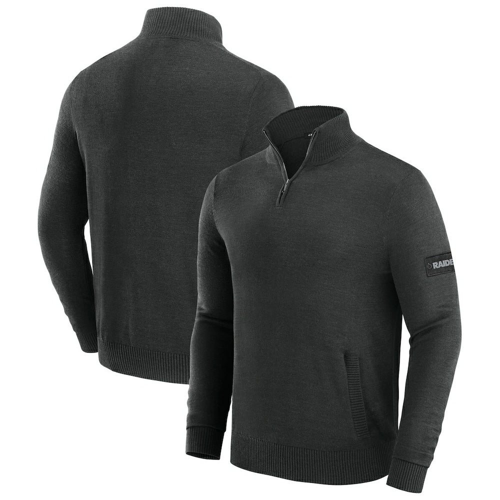 Las Vegas Raiders J. Palmer Franchise Quarter-Zip Sweater Black