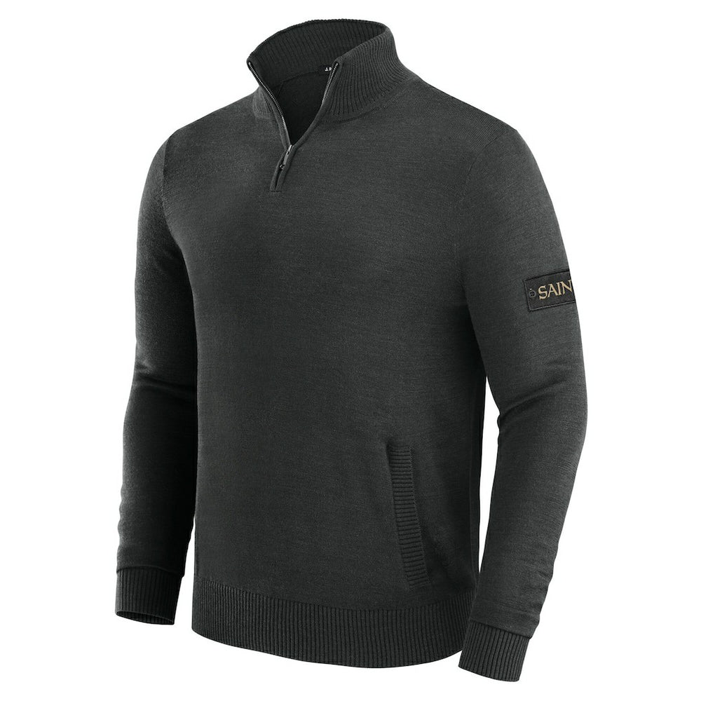 New Orleans Saints J. Palmer Franchise Quarter-Zip Sweater Black