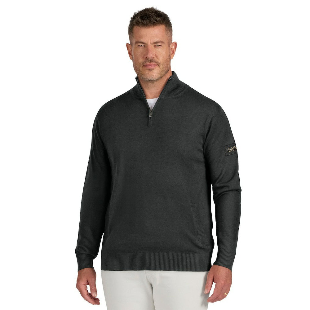 New Orleans Saints J. Palmer Franchise Quarter-Zip Sweater Black