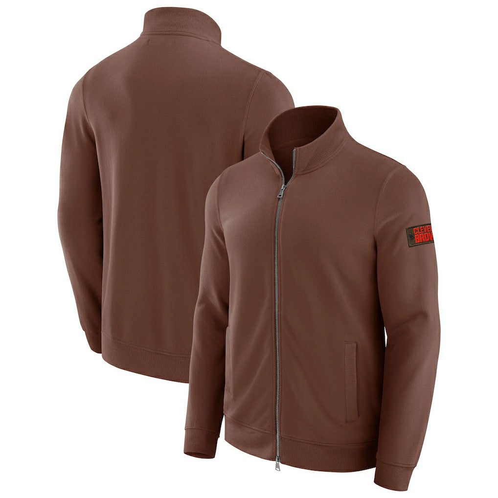 Cleveland Browns J. Palmer QB1 Full-Zip Sweatshirt Tan