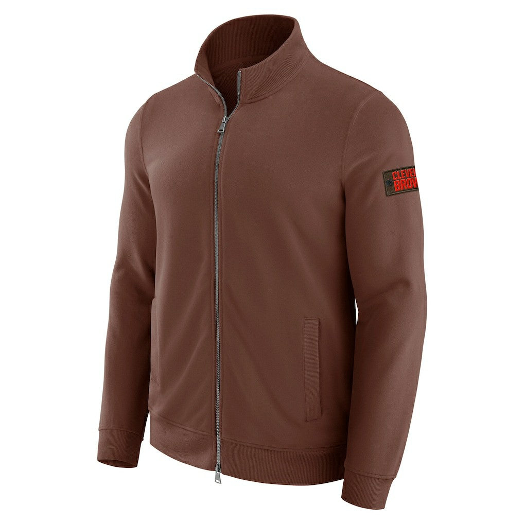 Cleveland Browns J. Palmer QB1 Full-Zip Sweatshirt Tan