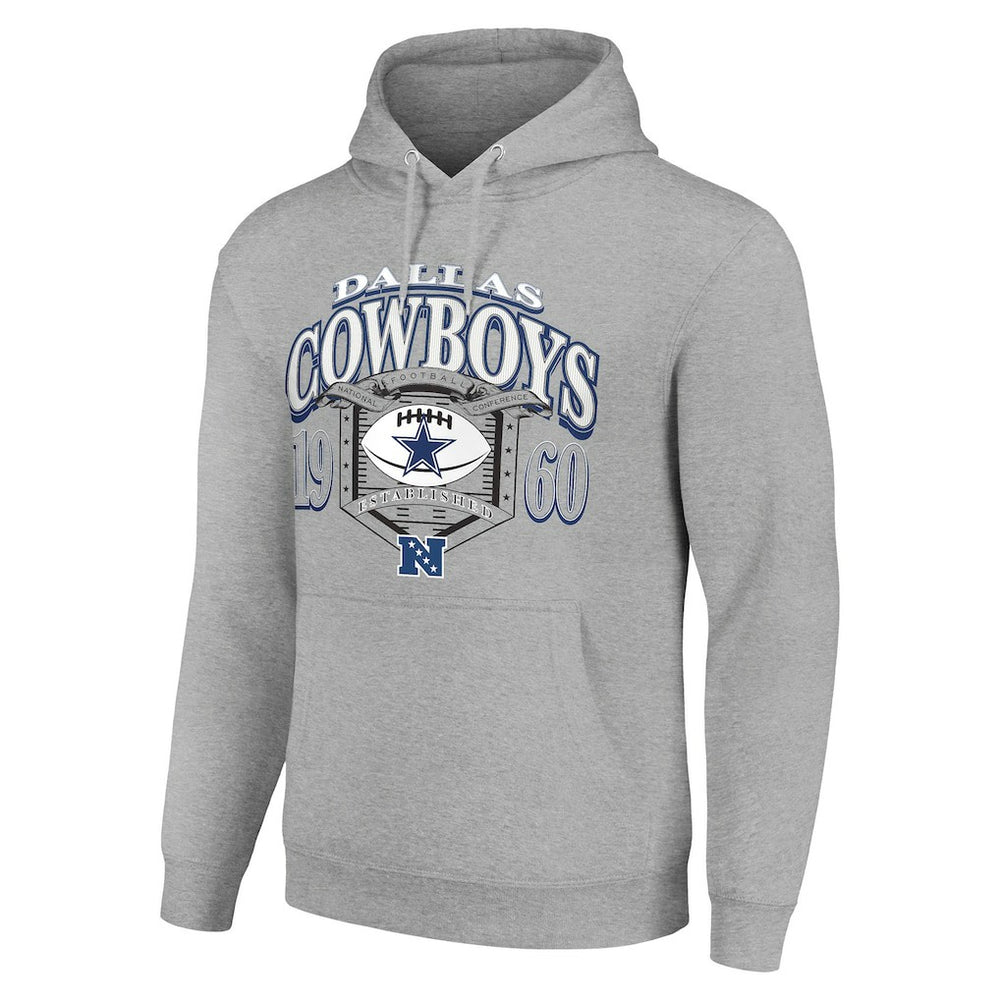 Dallas Cowboys Starter 80s Retro Pullover Hoodie Heather Gray