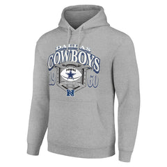 Dallas Cowboys Starter 80s Retro Pullover Hoodie Heather Gray