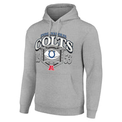 Indianapolis Colts Starter 80s Retro Pullover Hoodie Heather Gray