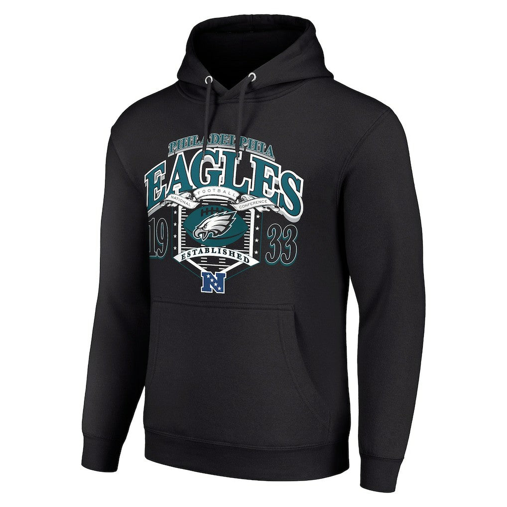 Philadelphia Eagles Starter 80s Retro Pullover Hoodie Black