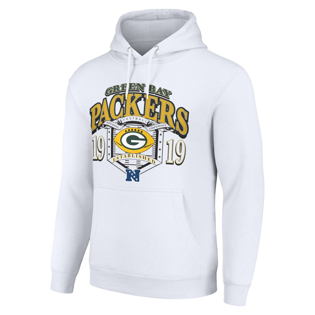 Green Bay Packers Starter 80s Retro Pullover Hoodie White