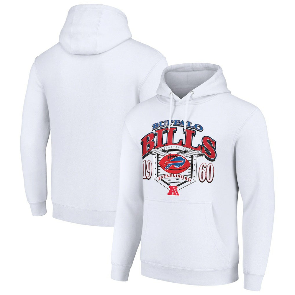 Buffalo Bills Starter 80s Retro Pullover Hoodie White