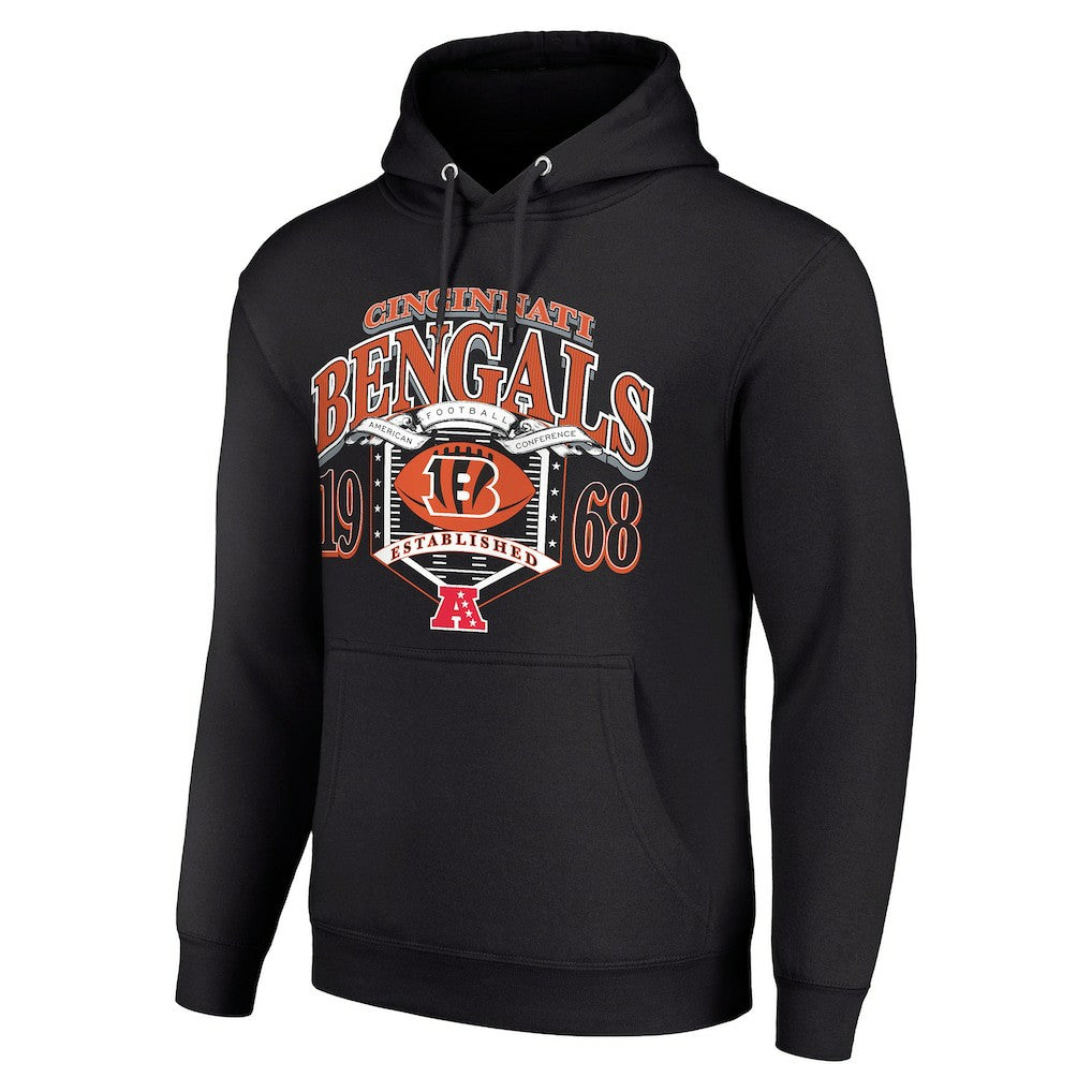 Cincinnati Bengals Starter 80s Retro Pullover Hoodie Black