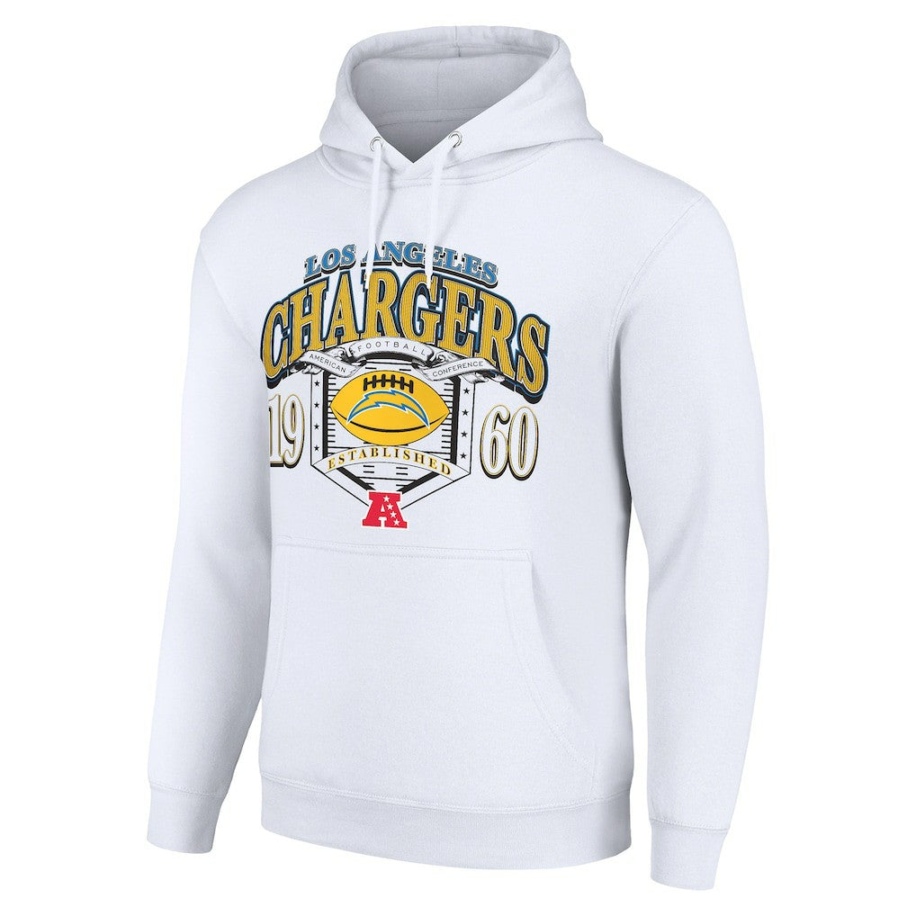 Los Angeles Chargers Starter 80s Retro Pullover Hoodie White