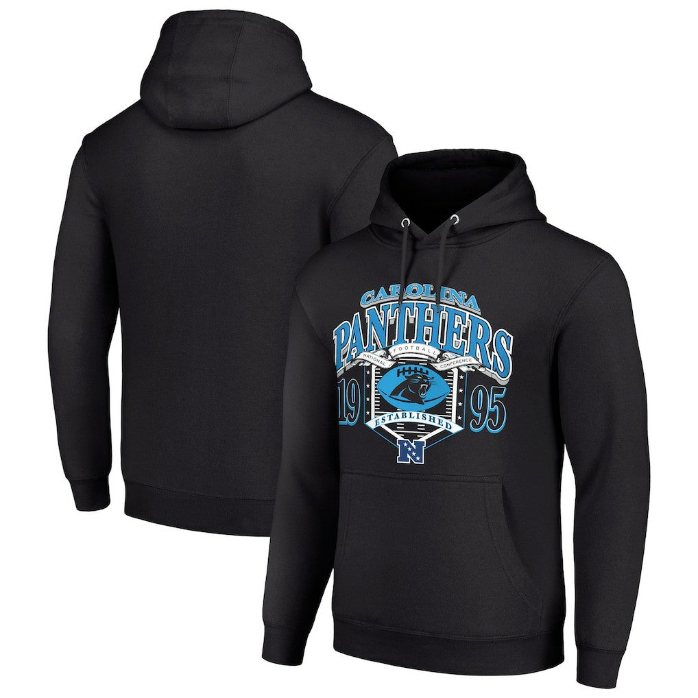 Carolina Panthers Starter 80s Retro Pullover Hoodie Black