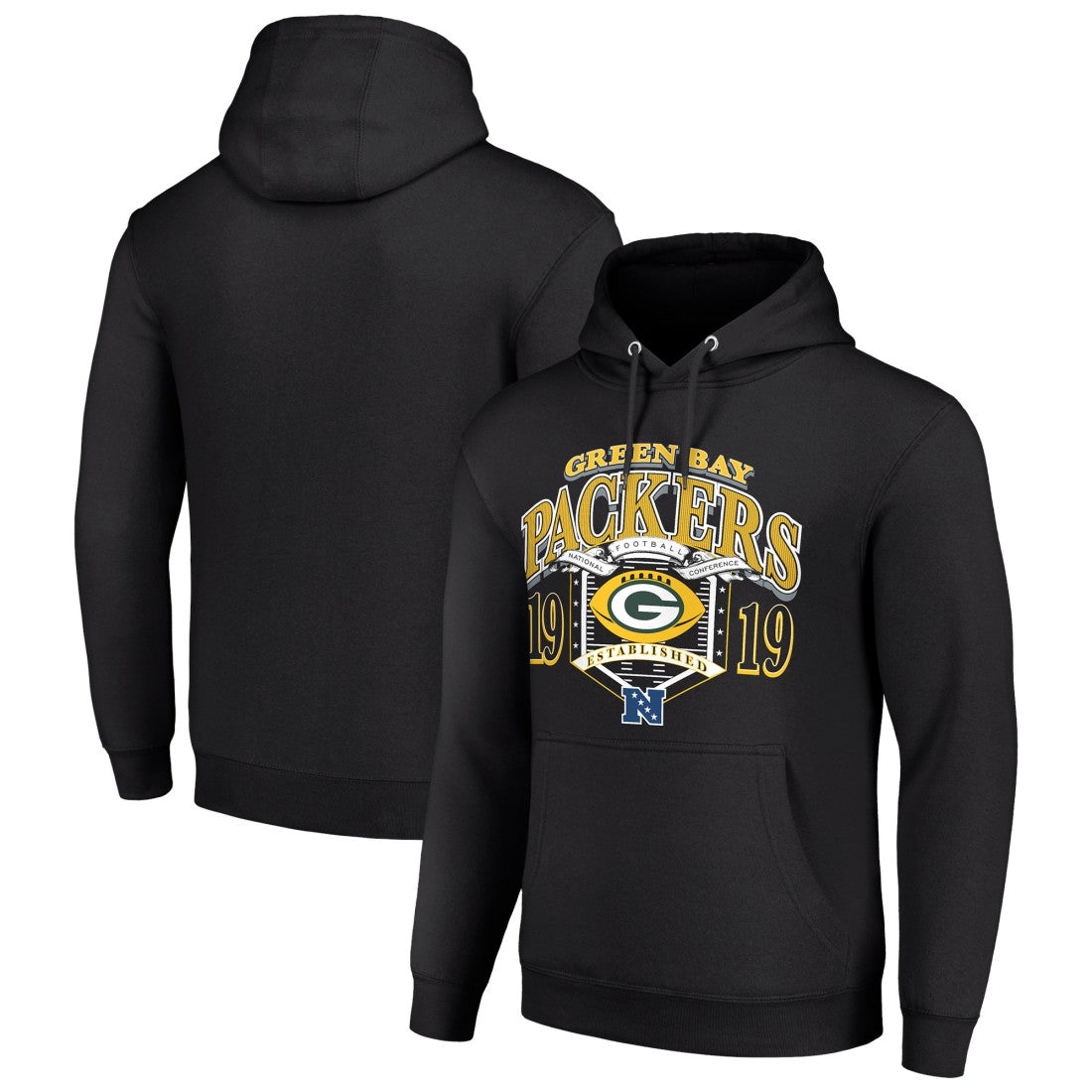 Green Bay Packers Starter 80s Retro Pullover Hoodie Black