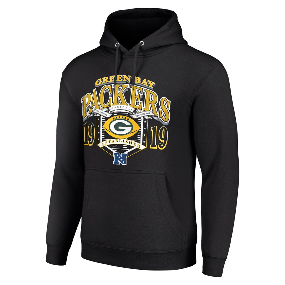 Green Bay Packers Starter 80s Retro Pullover Hoodie Black