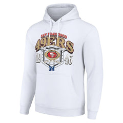 San Francisco 49ers Starter 80s Retro Pullover Hoodie White