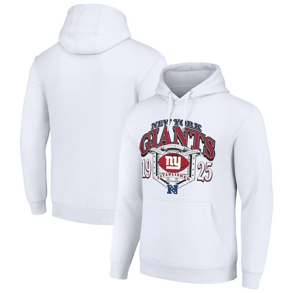 New York Giants Starter 80s Retro Pullover Hoodie White