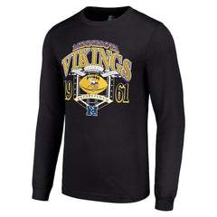 Minnesota Vikings Starter Retro Long Sleeve Graphic T-Shirt Black