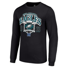 Philadelphia Eagles Starter Retro Long Sleeve Graphic T-Shirt Black