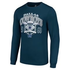 Dallas Cowboys Starter Retro Long Sleeve Graphic T-Shirt Navy