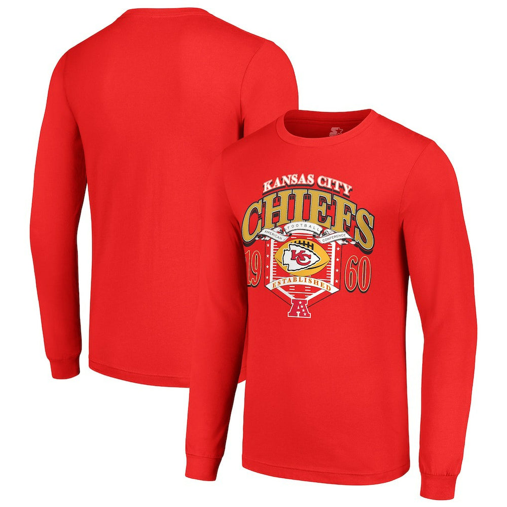 Kansas City Chiefs Starter Retro Long Sleeve Graphic T-Shirt Red