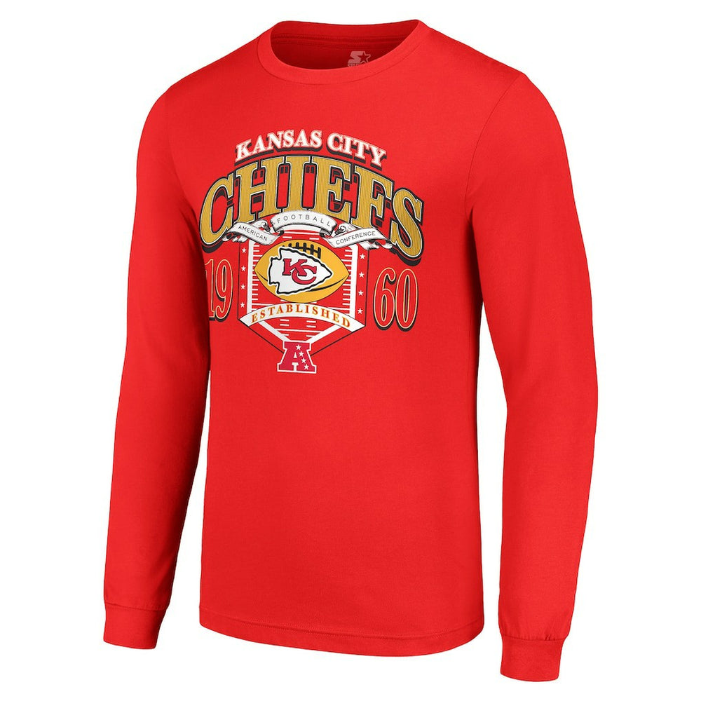 Kansas City Chiefs Starter Retro Long Sleeve Graphic T-Shirt Red
