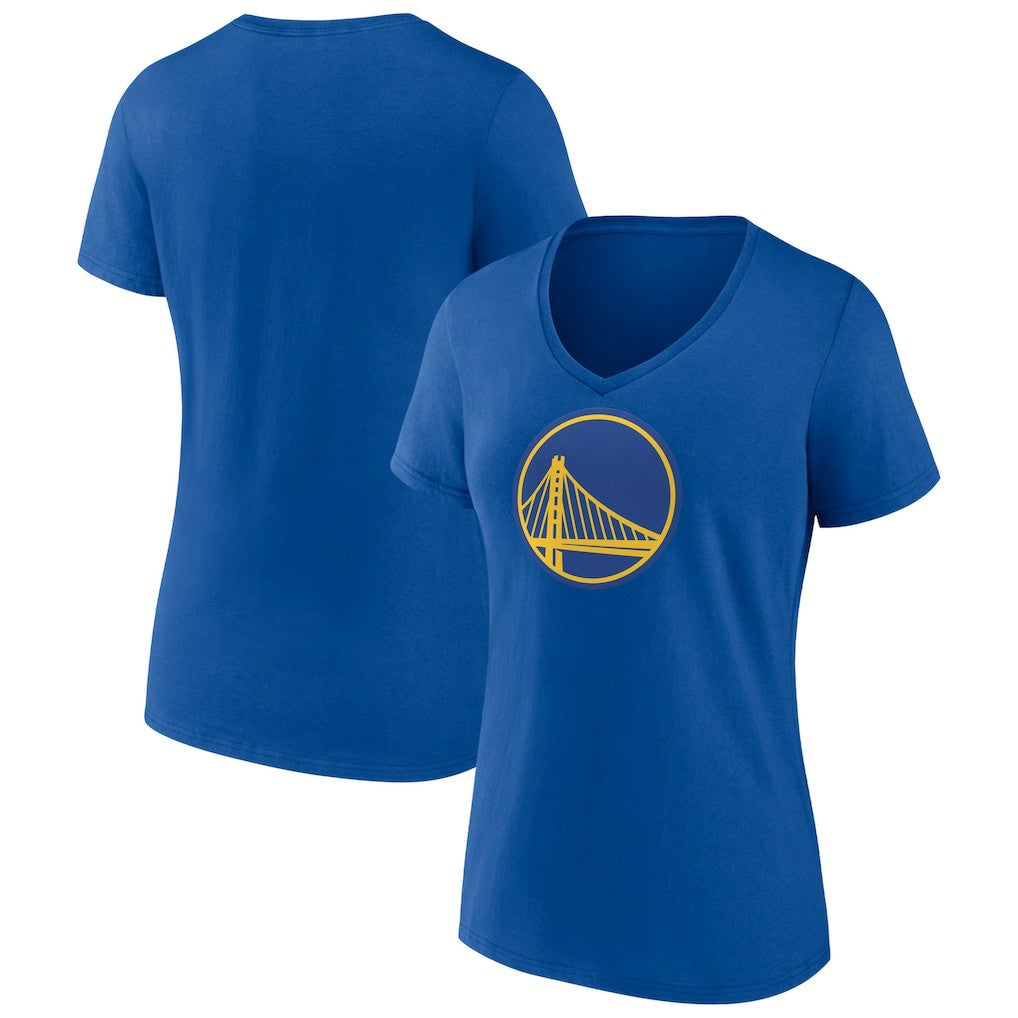Golden State Warriors Women's Primary Logo V-Neck T-Shirt Royal