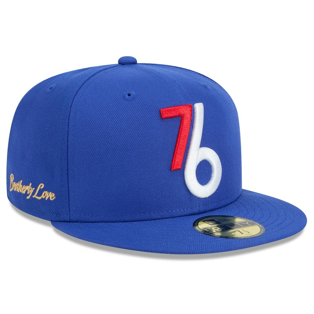 Philadelphia 76ers 2024/25 City Edition Alternate 59FIFTY Fitted Hat Royal | New Era Near Me