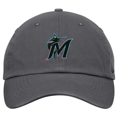 Miami Marlins Nike Club Adjustable Hat - Gray - Nike on Sale