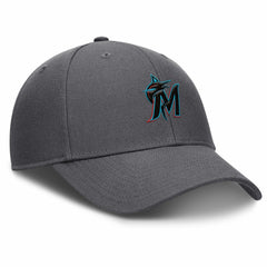 Miami Marlins Nike Club Performance Adjustable Hat - Gray - Nike Discount