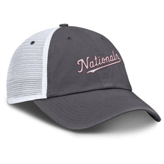 Washington Nationals Nike Wordmark Club Adjustable Trucker Hat - Gray - Nike Lifestyle