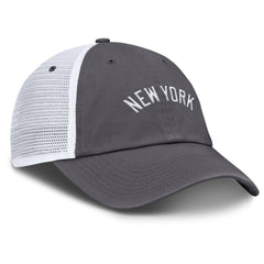 New York Yankees Nike Wordmark Club Adjustable Trucker Hat - Gray - Nike Discount