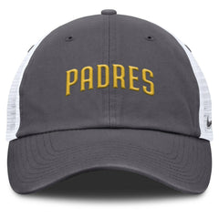 San Diego Padres Nike Wordmark Club Adjustable Trucker Hat - Gray - Nike Online