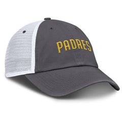 San Diego Padres Nike Wordmark Club Adjustable Trucker Hat - Gray - Nike Online