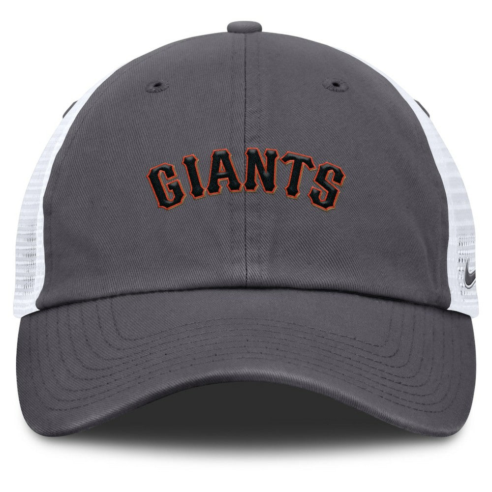 San Francisco Giants Nike Wordmark Club Adjustable Trucker Hat - Gray - Nike Sale