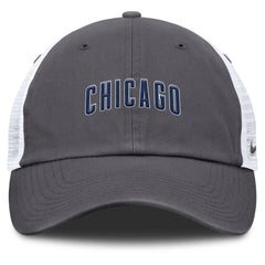 Chicago Cubs Nike Wordmark Club Adjustable Trucker Hat - Gray - Nike Sale