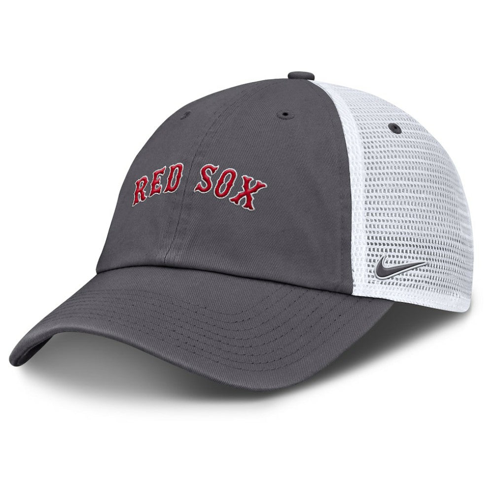 Boston Red Sox Nike Wordmark Club Adjustable Trucker Hat - Gray - Nike on Sale