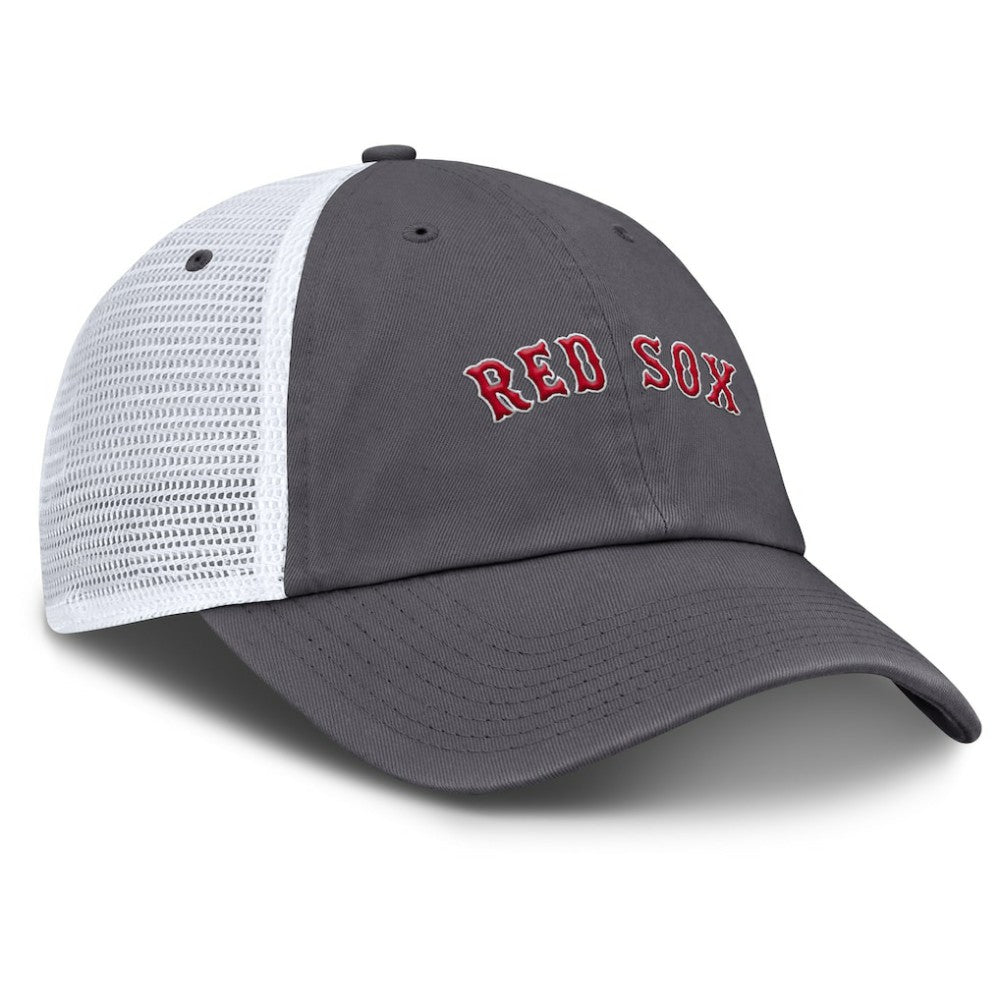 Boston Red Sox Nike Wordmark Club Adjustable Trucker Hat - Gray - Nike on Sale