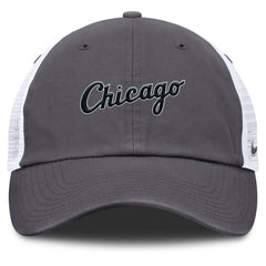 Chicago White Sox Nike Wordmark Club Adjustable Trucker Hat - Gray - Nike Online