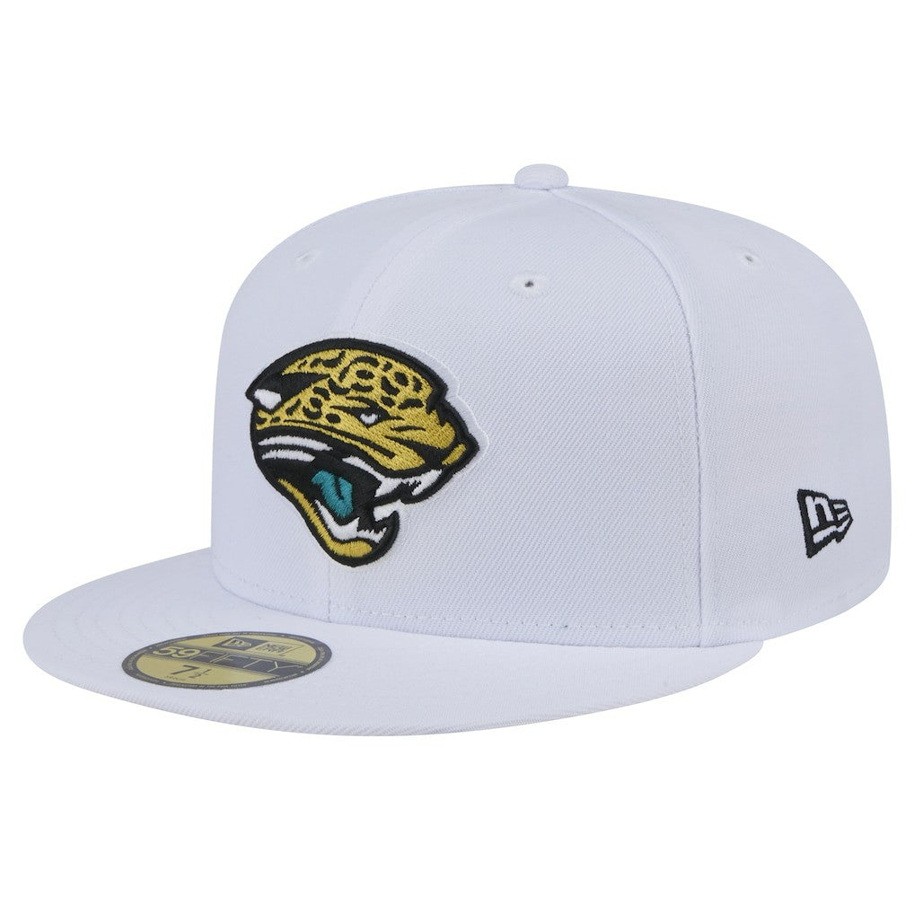 Jacksonville Jaguars New Era Throwback Logo Omaha 59FIFTY Fitted Hat White