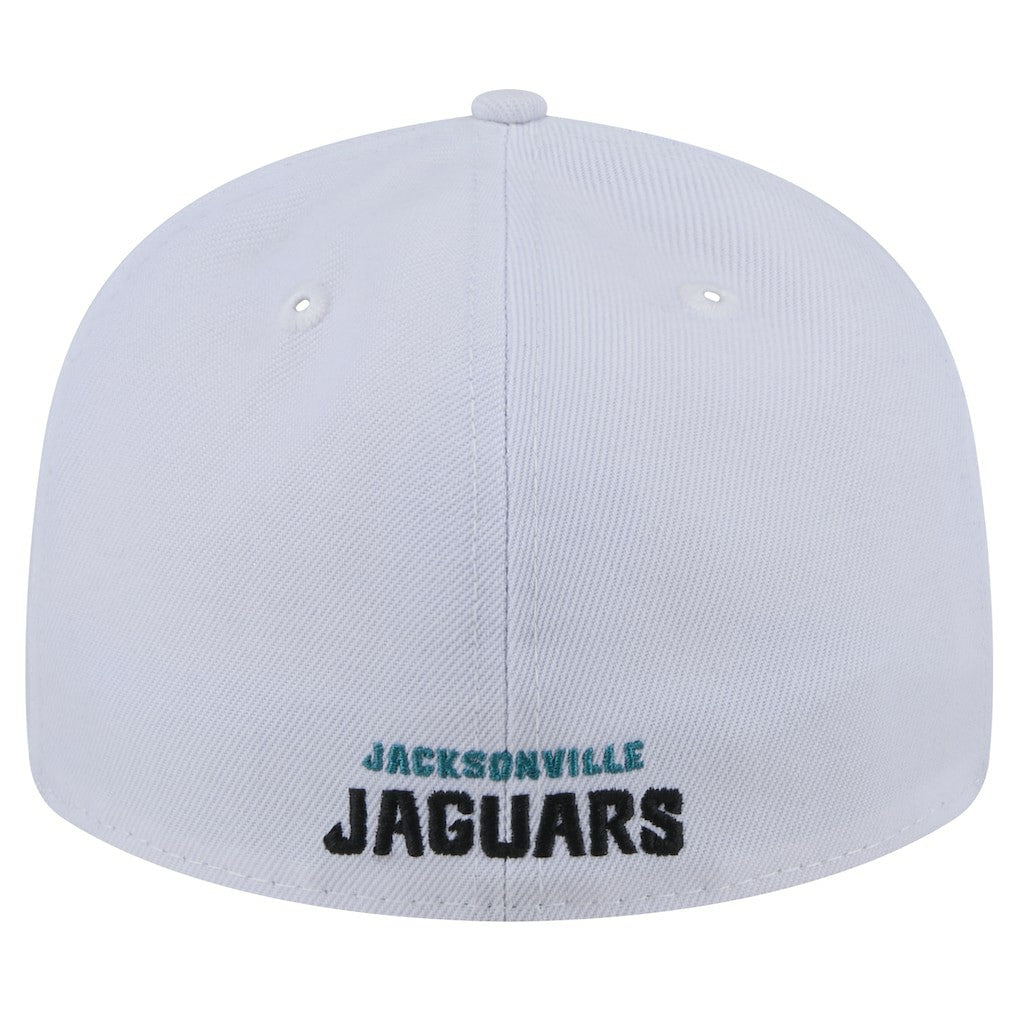 Jacksonville Jaguars New Era Throwback Logo Omaha Low Profile 59FIFTY Fitted Hat White