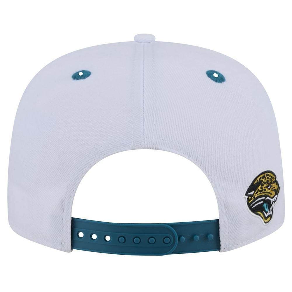Jacksonville Jaguars New Era Throwback Sparky Original Fit 9FIFTY Snapback Hat White/Teal